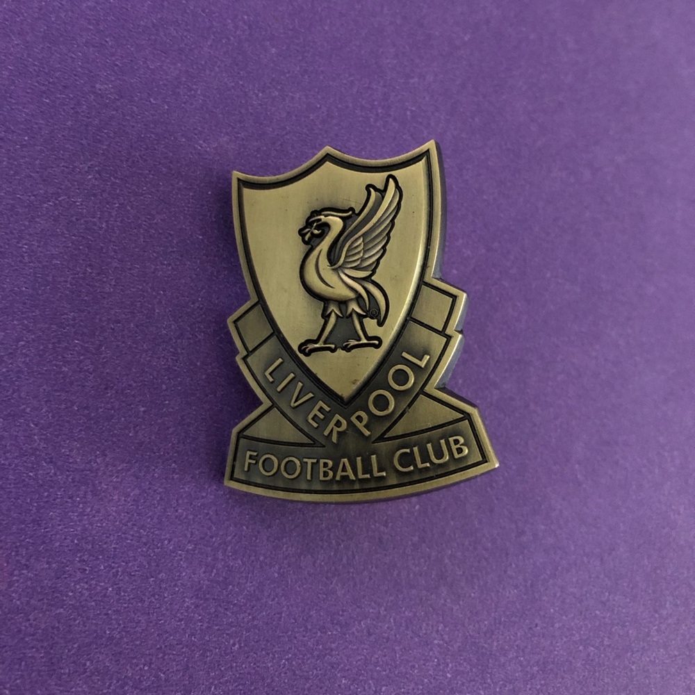 Liverpool Football Club crest lapel pin, brass liver bird crest #LFC #YNWA